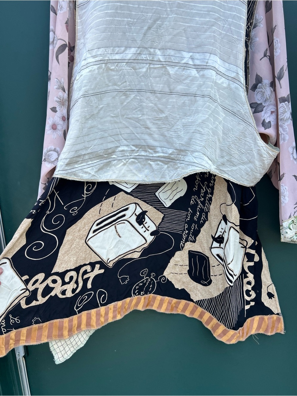 Mixed-Panel Boho Blouse - Yellow Stripe Mix - Picture 10 of 13